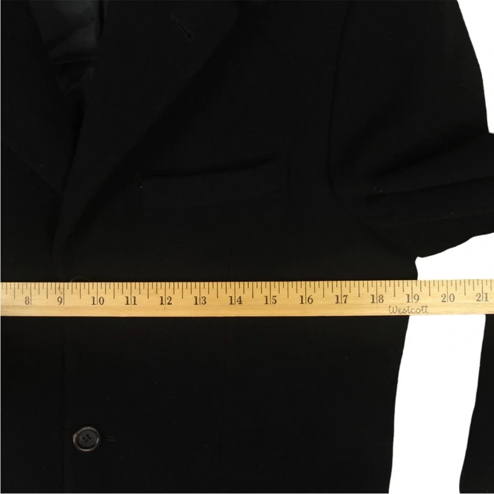 OUR LEGACY 1980-81 Black Cashmere Dinner Coat Mens 46 Black Wool Cashmere Blend - Picture 15 of 16